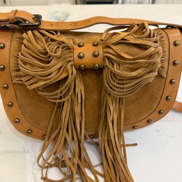 💯 Authentic RED Valentino Designer Crossbody – Tan Studded Bow Detail - Picture 10 of 15